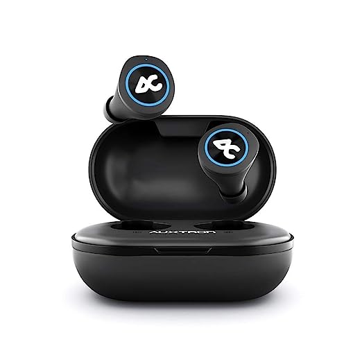 Auxtron AirBolt 505 True Wireless (TWS) Earbuds - Bluetooth 5.0, Full Touch Earphones, IPX5 Water Resistant, HD Stereo Sound, High Bass, InBuilt MIC, Upto 36 Hours Playtime with Charging Case (Blue + Black) Auxtron AirBolt 505 True Wireless (TWS) Earbuds - Bluetooth 5.0, Full Touch Earphones, IPX5 Water Resistant, HD Stereo Sound, High Bass, InBuilt MIC, Upto 36 Hours Playtime with Charging Case (Blue + Black)